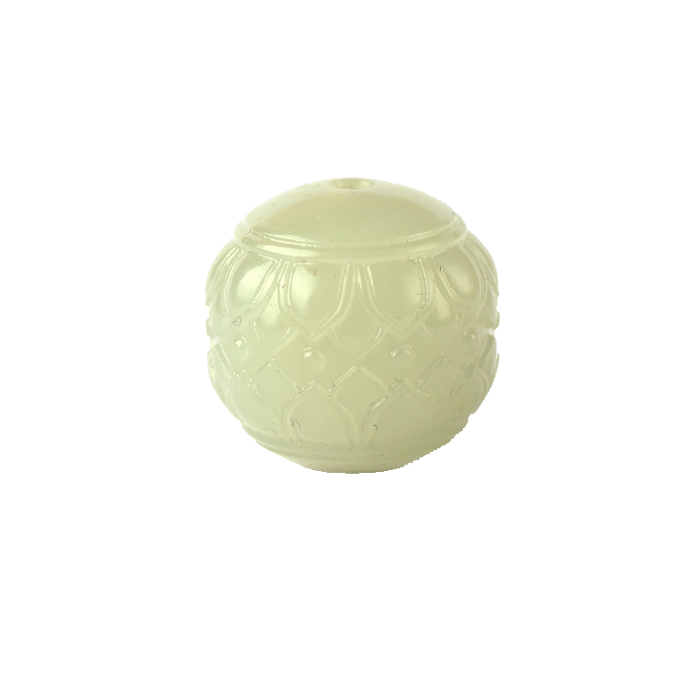 高端和田玉单珠莲花散珠鸭蛋青玉石多宝金刚手串diy配件文玩配珠 - 图3