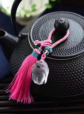 天然白水晶释迦摩尼佛头吊坠挂件