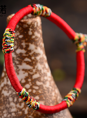 五色线红绳手链本命年手编五彩绳