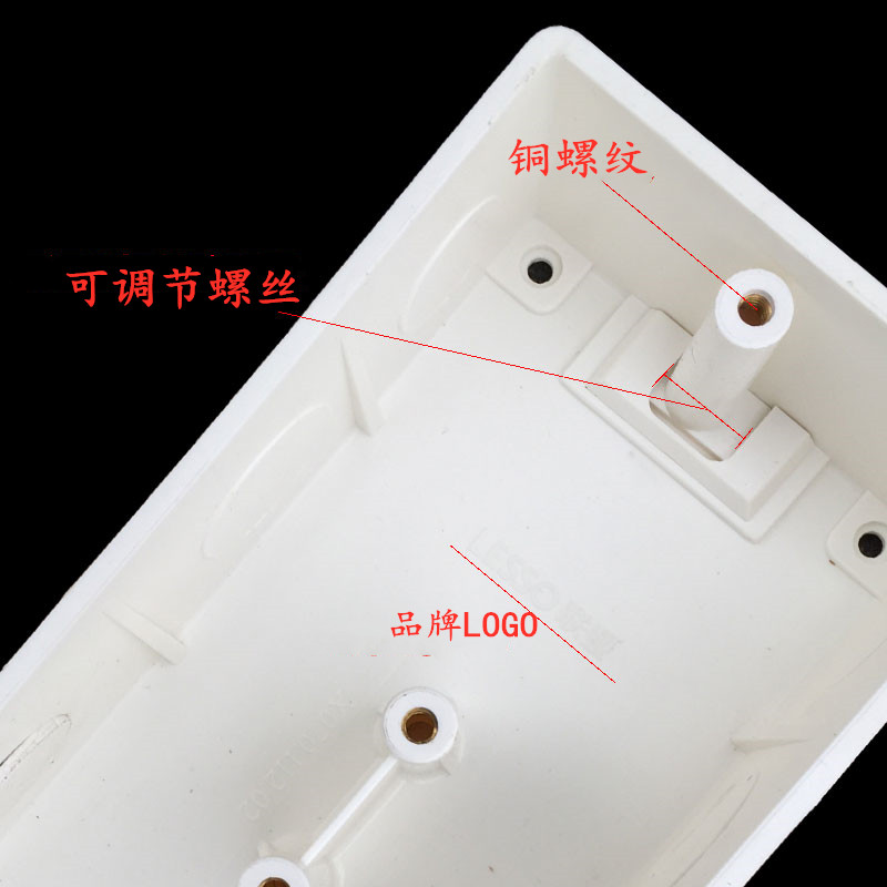 广东联塑PVC深两位底盒电工阻燃暗装高双底盒164*77*50二位开关盒 - 图2