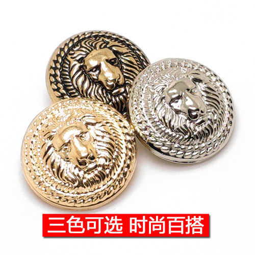 金属纽扣金色狮子头扣子门禁西装圆形风衣扣衬衫大衣袖口钮扣巴尔 - 图2