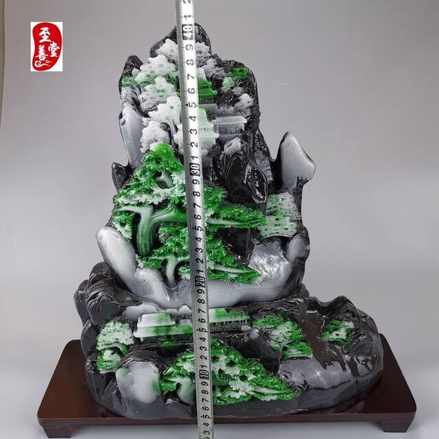 Imitation jade Shoushan stone carving imitation jade welcoming pine feng shui entrance ornaments home decoration entrance ornaments