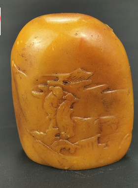 老田黄石小摆件随形小印章章料