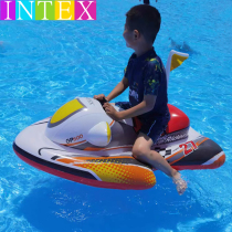 Male And Female Baby Inflatable Swimming Circle Water Motorboat Biking Riding Childrens Play Water Toy Thickened Airboat Float Biking Circle