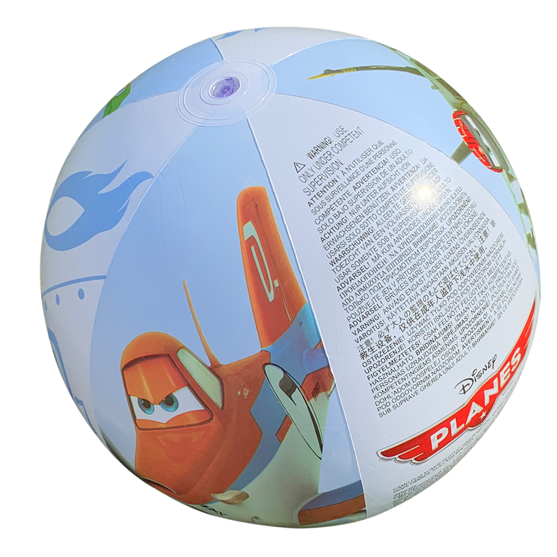儿童卡通戏水沙滩球半透明大号充气玩具海洋球男女宝宝游泳手拍球 - 图3