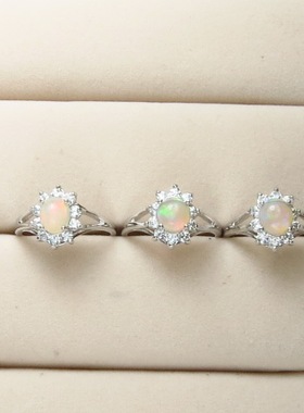 女925银戒指游彩欧珀价格亲民