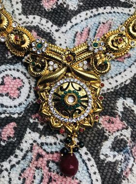 印度宝莱坞影楼婚纱照项链耳环