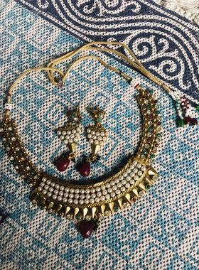 印度尼泊尔西藏眉心坠项链耳环