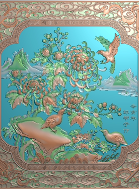 花鸟板东阳木雕工艺品挂件挂屏家具精雕博古图