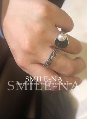 韩国进口925纯银珍珠光面食指