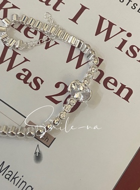 韩国重工手链拼接925纯银