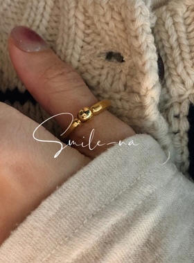 韩国磨砂小众设计925纯银戒指