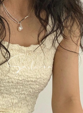 韩国设计师925吊坠珍珠