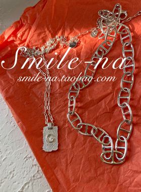 韩国设计师款字母拉丝吊坠项链