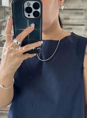 韩国进口小众设计S925纯银撞色星星戒指女时尚百搭指环食指戒