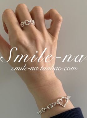 东大门设计师款纯银圆圈拼接戒指