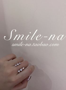 设计师款纯银镶嵌锆石开口戒指