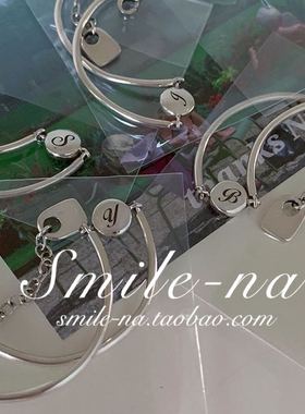 diy韩国进口纯银圆圈弧形手链