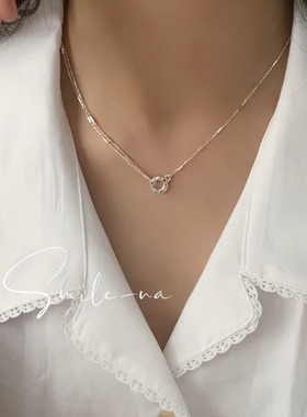 韩国925纯银不规则小众项链