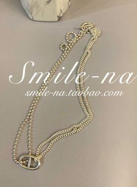 韩国进口925猪鼻子锁骨链女