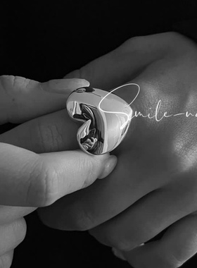 925纯银戒指爱心食指设计款