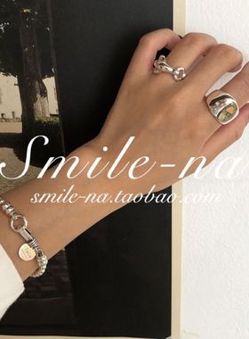 韩国进口设计款纯银圆圈实心戒指