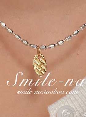韩国进口小众设计款925金色项链