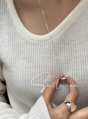 不规则小众款韩国925毛衣链