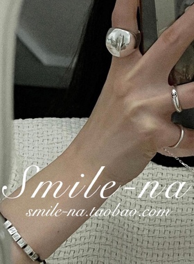 韩国进口小众设计925纯银戒指