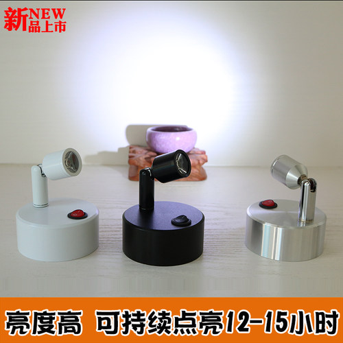 展会展览led电池小射灯明装迷你节能高亮柜台不插电可移动无线灯 - 图0