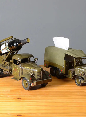 老爷车复古模型酒吧咖啡厅小摆设