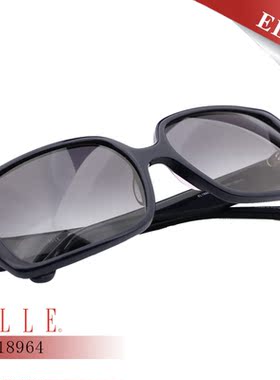 ELLE时尚方框镜腿拼色太阳镜
