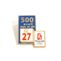 Beijing 2008 Olympics opening countdown 500 days to mark metal badges original dress limited release with labels