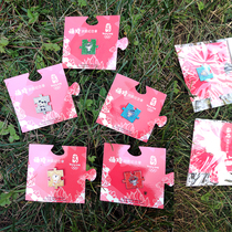Fova badge 5 full set of Beijing Olympic Games commemorative medals 2008 Mascot Fuwa Puzzle Badge 5