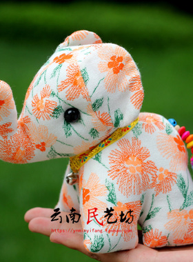 民族风彩色花布铃铛家居装饰摆件