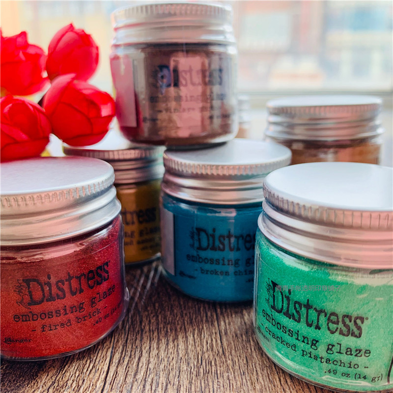 Tim Holtz 釉面凸粉15色套组 Distress Embossing Glaze 新凸粉 - 图0