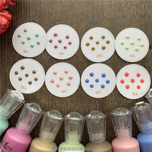 Nuvo 珐琅液多色1oz3D带闪745-775珠光1800-1810卡片点缀进口颜料 - 图2