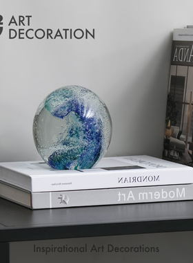 玻璃轻奢风客厅书房样板房