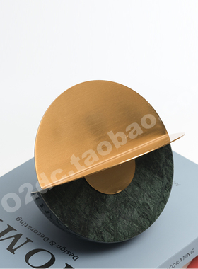 现代极简不锈钢亚克力几何摆件样板间酒店茶几床头柜装饰品