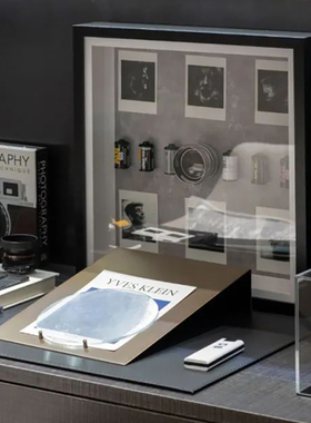 现代书房工作室书柜相机零件装饰画样板间售楼处别墅软装饰品摆件