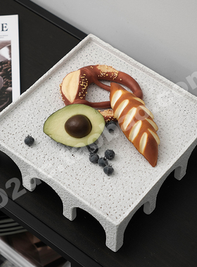 设计师款创意拱门脚多功能装饰托盘玄关茶几书柜装饰品摆件