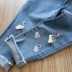 Quần jeans bé gái thêu hoa nhỏ xinh xắn Trẻ em phiên bản Hàn Quốc của quần âu hoang dã 2019 mới thu - Quần jean quần jean trẻ em cao cấp Quần jean