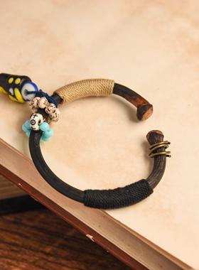 藏式天然鸡血藤野生老藤手镯