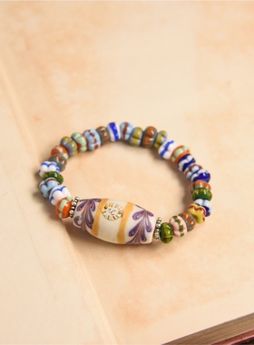 意大利进口马赛克琉璃珠现货手链