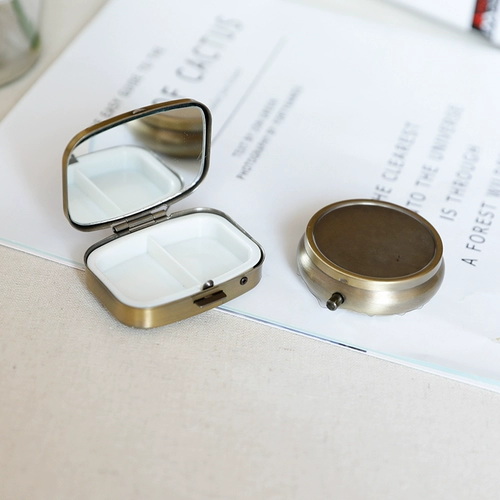 Двусторонное портативное зеркало с аксессуарами, DIY, с вышивкой