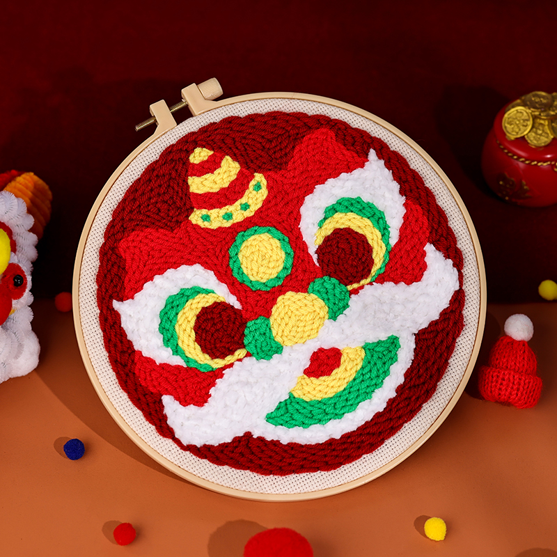 中国风戳戳绣diy手工戳绣国潮图案戳戳乐搓搓绣吉祥喜庆毛线画 - 图3