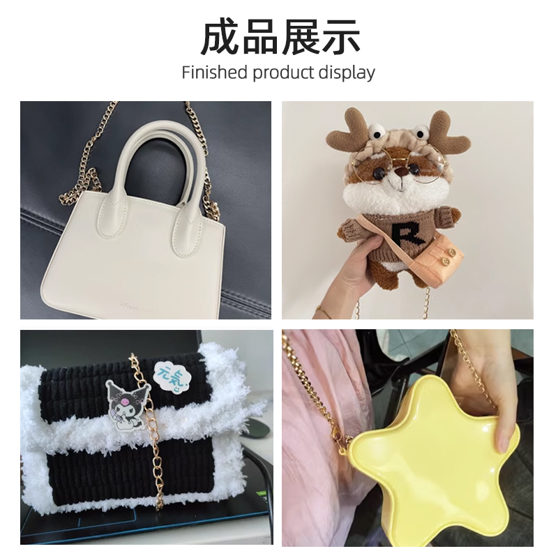 复古优质口金包包链条包袋斜跨肩带手工diy辅料口金配件金属链子 - 图1