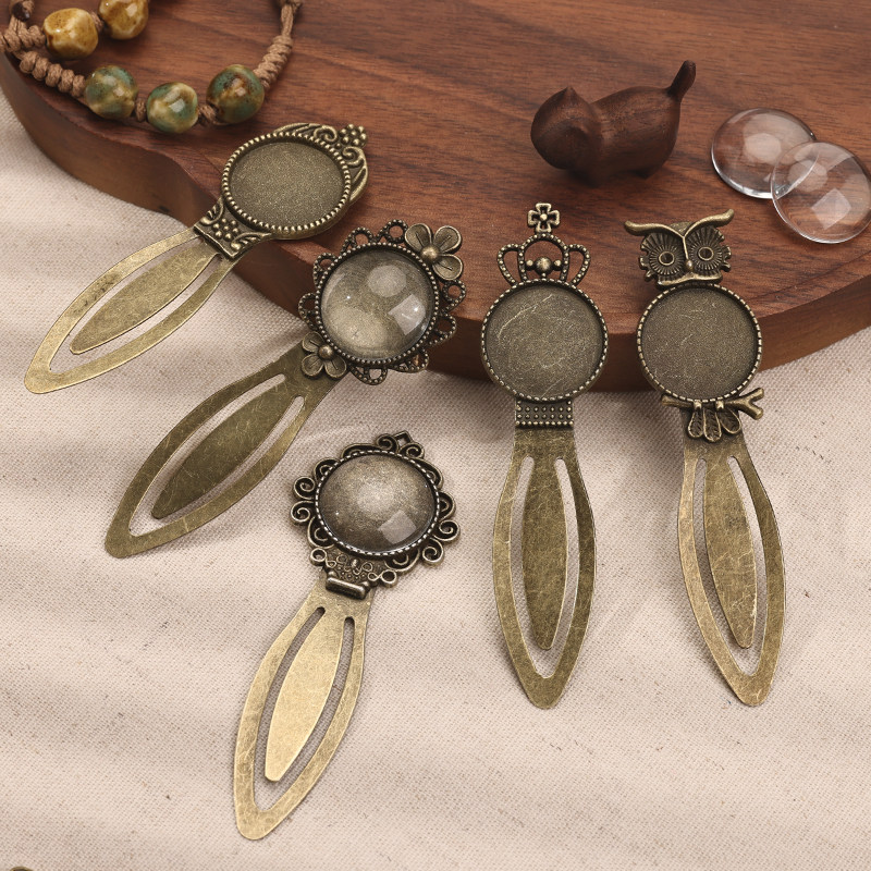 手工diy复古书签底座宝石水晶底托书签古铜精美书签信笺创意文具,淘宝优惠券,粉丝福利购,淘宝优惠卷