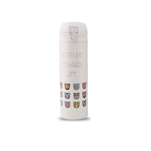 杯具熊杯盖配件成人艾摩黑白脸谱原装正品樱花寄语猫咪替换直饮盖 - 图3