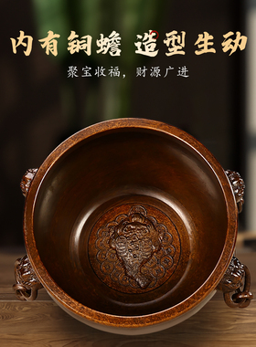 纯铜香炉居家摆件茶室寺庙